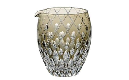 伝統工芸士作カガミクリスタルの江戸切子冷酒片口 <遠雷> J66-2641-BLK