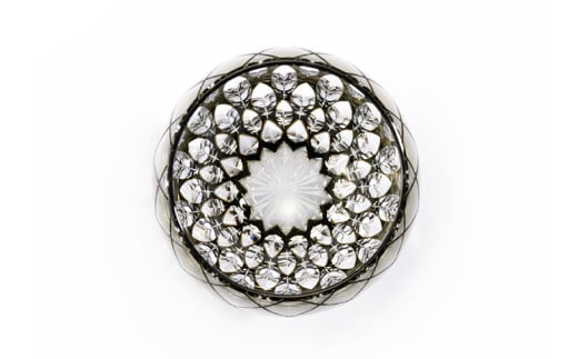 伝統工芸士作カガミクリスタルの「江戸切子ロックグラス<遠雷>」T682-2641-BLK