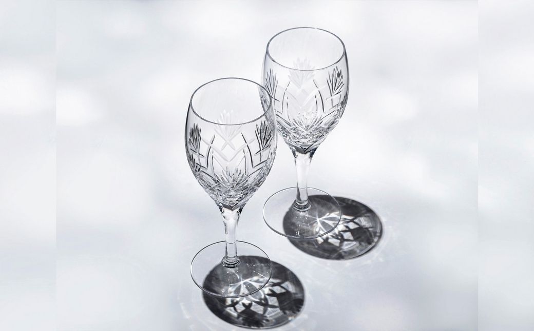 ペアワイングラス ボナール KWP249-2532 | 江戸切子 ワイン グラス キレイ 上品 お祝い プレゼント 記念日 ギフト ご褒美 オリジナル 日本土産 クリスタルガラス グラス コップ 伝統 日本製 プレゼント 贈り物 卒業祝い 就職祝い 記念品 贈答品 茨城県 龍ケ崎市