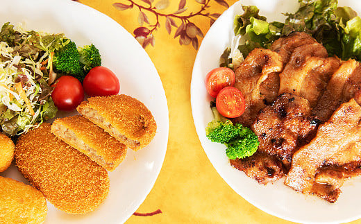 龍ケ崎コロッケ4個&龍ケ崎漬け(秘伝の豚肉みそ漬け)250gセット