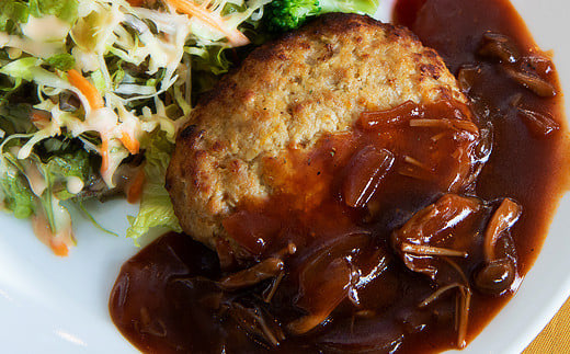 レンジで簡単!お肉屋さんの手作りハンバーグ(常陸牛入り)[1個(加熱調理前150g)×7パック]