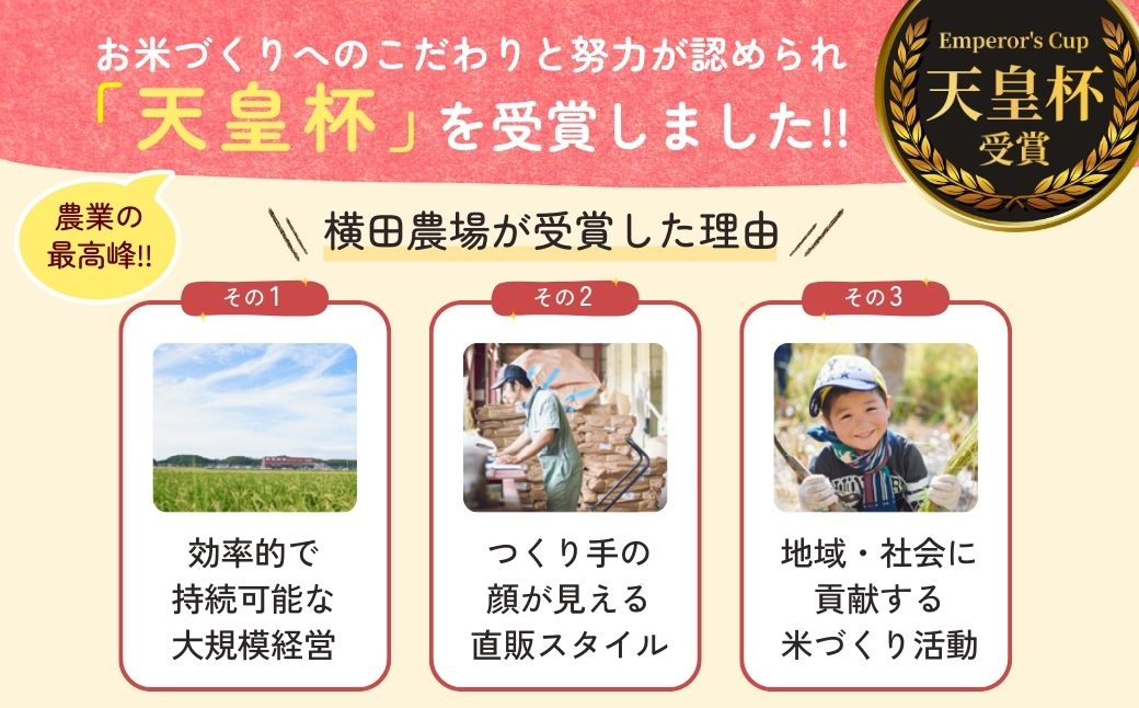 【令和7年度産】天皇賞受賞！横田農場の特別栽培米 コシヒカリ 5kg