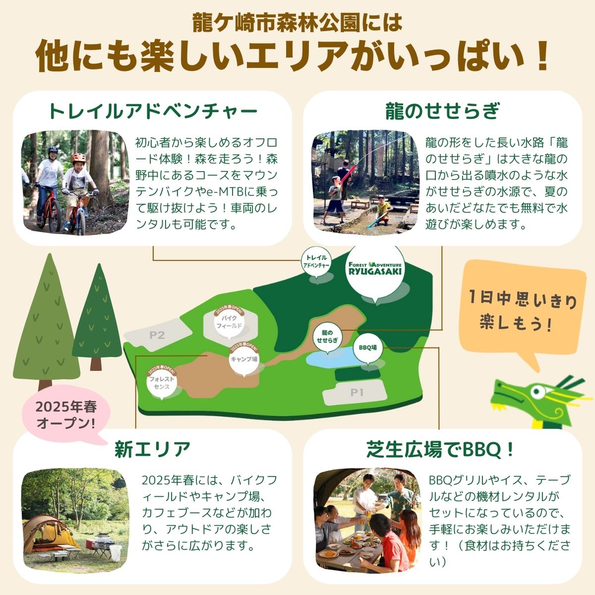 ～五感で楽しむ自然体験～フォレストアドベンチャー・龍ケ崎 ネットコース60分 １人分利用チケット