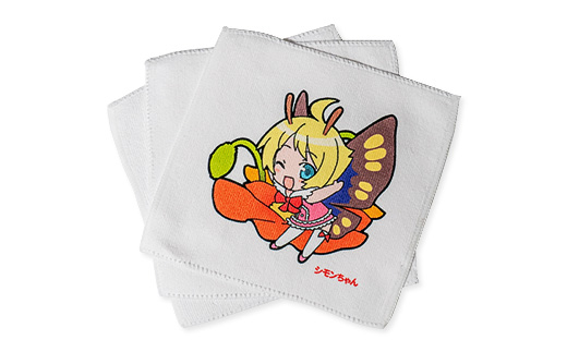 シモンちゃん ミニハンカチ3枚セット ( 昇華転写プリント )【 下妻市 ハンカチ ミニハンカチ プレゼント シモンちゃん イメージキャラクター 】