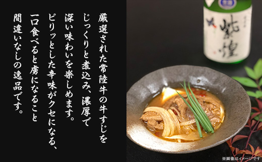 牛すじ煮込み 1.5kg ( 250g × 6袋 ) ピリ辛 茨城県産 ブランド牛 常陸牛 使用 【 茨城県産 和牛 厳選 お取り寄せ 職人牛肉 おつまみ おかず 冷凍 辛味 】[SZR]