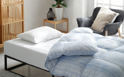 昭和西川 CMD羽毛ふとん ダブルロングサイズ （ ブルー ） ドイツ産ダック90％ 【 昭和西川 選べるカラー 羽毛布団 羽毛掛けふとん 羽毛ふとん 綿100％ 上質 選べる 良質 ダウン ブルー 保温 温かい 心地よい 肌ざわり フィット感 ふっくら ポリジン加工 抗菌 防臭 掛けふとん ダブル 寝具 布団 安心 品質 厳選 眠り おうち時間 ライフスタイル 】 カラー:ブルー | 175,000円