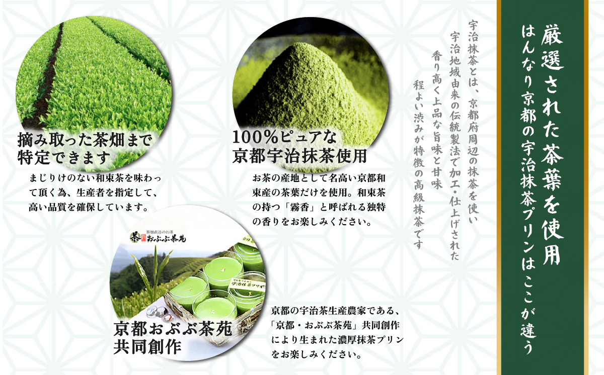 【創業1771年 翁屋】はんなり京都の宇治抹茶プリン 6個入 冷凍 【 抹茶 宇治抹茶 京都 和束 わずか 和菓子 スイーツ 老舗 おやつ 】