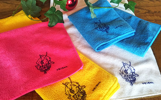 マイクロファイバータオル 5枚セット （ シモンちゃんロゴ入り ）【 キッチン 掃除 洗車 布巾 ふきん 】