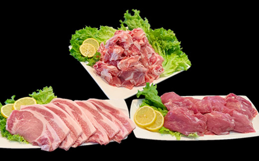 国産豚肉2種 とんかつ用 ・ こま切れセット 3kg （ 小分け 真空包装 ）【 下妻工場直送 】【 豚肉 パック とんかつ  小分け ロースとんかつ ヒレ カツ 便利 国産 料理 ポーク ぶたにく 国産豚 マルリン 】