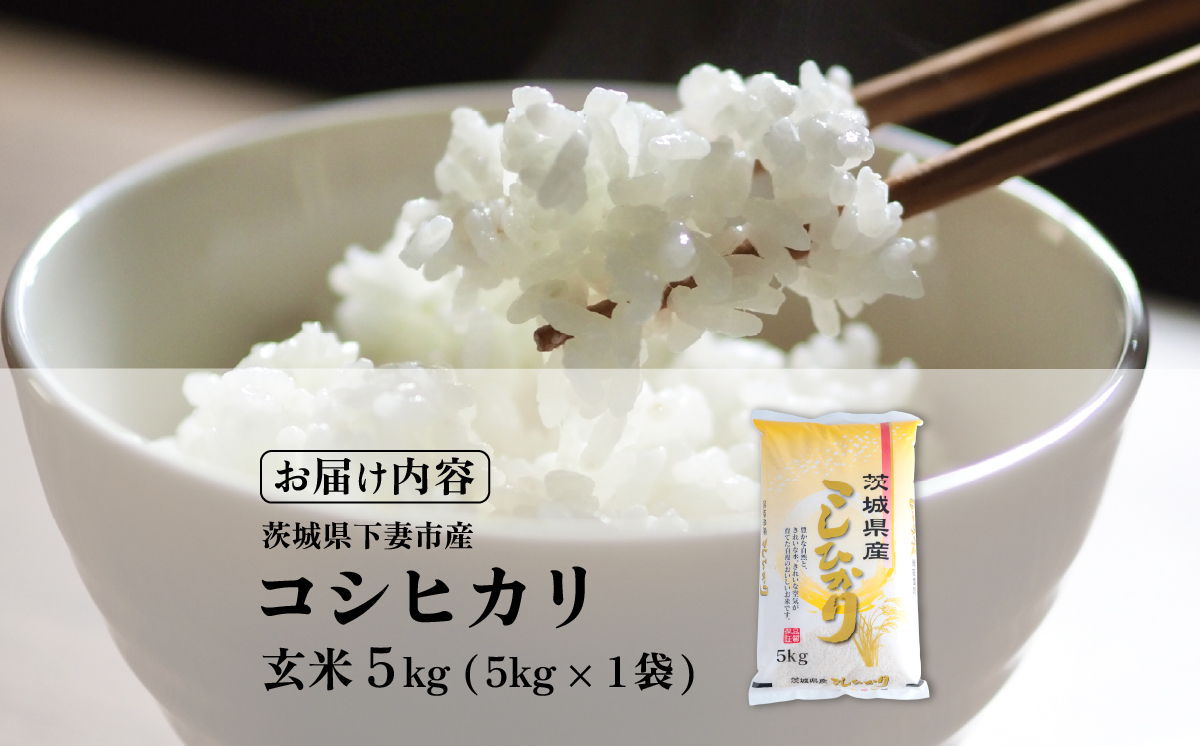 玄米 コシヒカリ 5kg 茨城県下妻市産 【 お米 米 ご飯 こめ コシヒカリ 令和7年産 茨城県産 】 玄米コシヒカリ5kg | 9,500円
