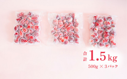 【 訳あり 】 冷凍いちご 1.5kg  ( 500g x 3 ) 甘熟 完熟【2025年4月ごろ発送予定】【 凍眠冷凍 】 Ben‘ｓ Berry  【 いちご イチゴ 苺 とちおとめ 冷凍いちご 便利 甘熟 完熟 甘い ストロベリー 果物 フルーツ 】[SZR]