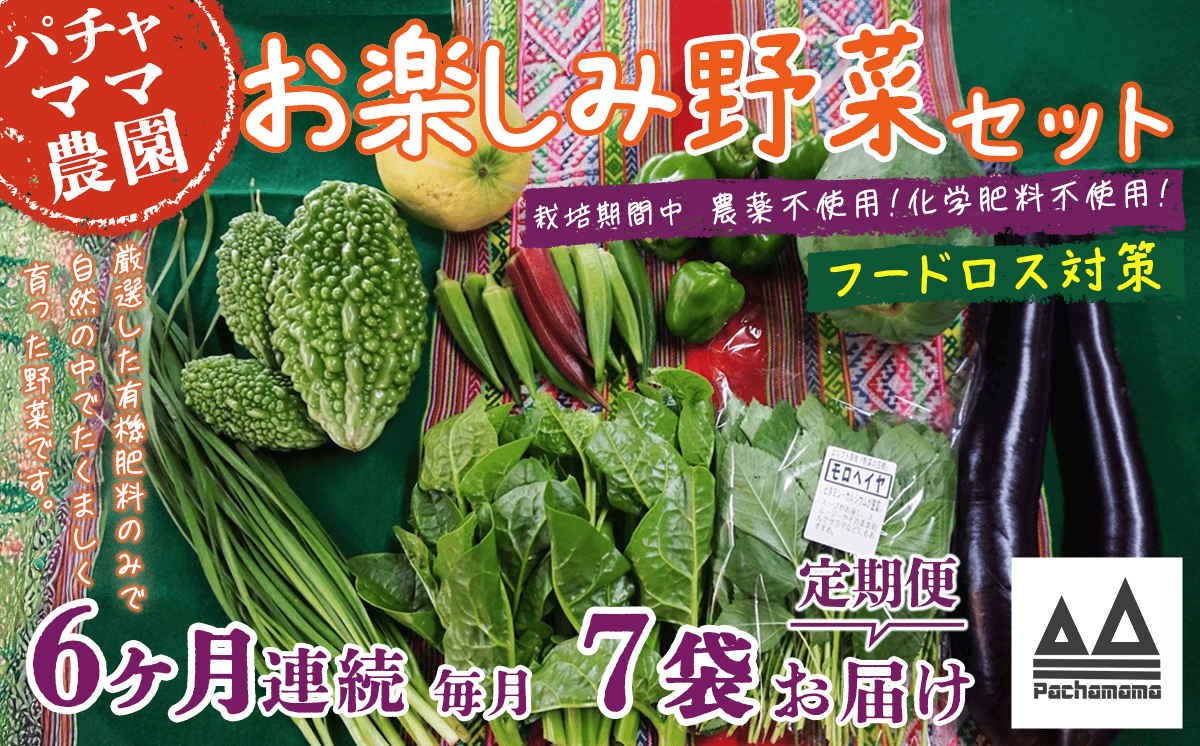 【 訳あり 】【 6ヶ月連続お届け 】 お楽しみ野菜セット （ 7袋 ）【 フードロス対策 】【 野菜 詰め合わせ お任せ 訳あり フードロス 季節物 セット 山芋 パセリ かぶ 人参 里芋 たまねぎ 玉ねぎ ルッコラ ほうれん草 春菊 大根 芽キャベツ レタス じゃがいも さつまいも とうもろこし そら豆 枝豆 パクチー ビーツ ほうれん草 キャベツ ピーマン なすトマト かぼちゃ 】 【6ヶ月】お楽しみ野菜セット （ 7袋 ）｜寄付金額：42,000円