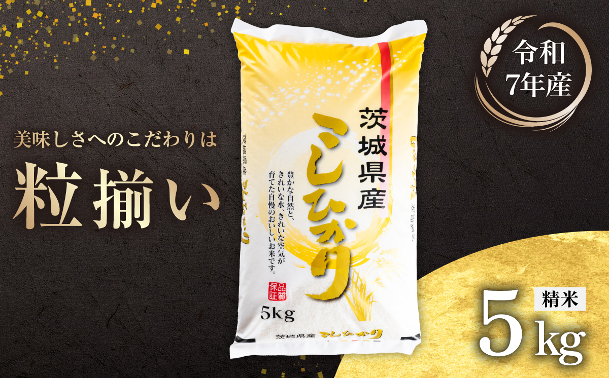 精米 コシヒカリ 5kg 茨城県下妻市産 【 お米 米 白米 ご飯 こめ コシヒカリ 令和7年産 茨城県産 】 精米コシヒカリ5kg | 10,000円