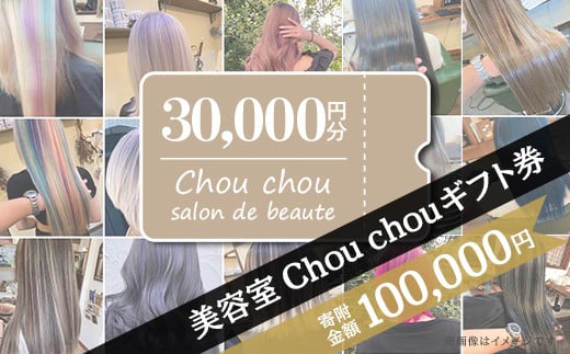 美容室 Chou chou ギフト券 （ 30,000円分 ）【 美容室 美容院 美容体験 ヘアサロン ヘアカット 利用券 ギフト券 美容 髪 シャンプー トリートメント ヘアスタイル 】