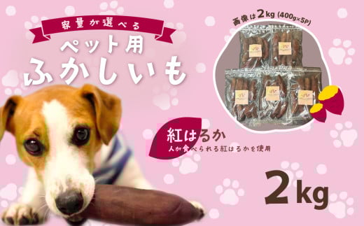 【 無添加 】 選べる ペット用ふかし芋 小芋 紅はるか 2kg 【 ペットフード おやつ 無添加 ドックフード ペット用 さつまいも ヘルシー 犬 】 ふかし芋 2kg | 6,000円