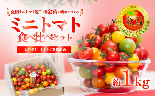 【 先行受付 】 ミニトマト 食べ比べセット 1kg ミニトマト 選手権 「 金賞 」 農家がつくる 【 10種以上 国産 旬 フルーツトマト 高糖度 カラフル 10000円以下 】 1月以降順次発送 | 9,000円