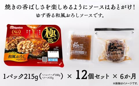 極み焼きハンバーグ（和風おろしソース）セット定期便6か月 定期便