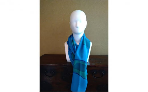 手描ちりめんストール