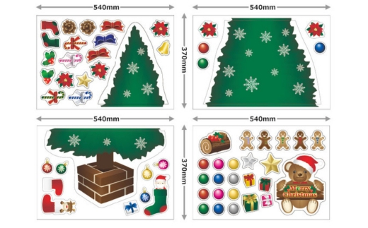 クリスマスデコマグ【ツリーエレガントLセット】マグネットシート製