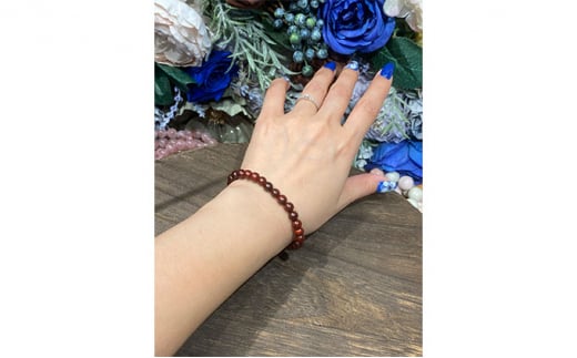 赤檀ブレスレット　15cm0789