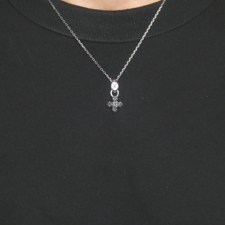 Pyramid cross pendant