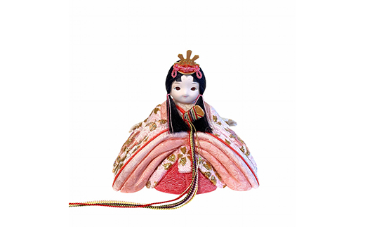 雛人形のminicola　rico美優（みゆ） ｜ 木目込み親王飾り雛人形　丸木台　雪花丸型照明セット