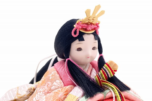 雛人形のminicola rico遥香（はるか） 木目込み親王飾り雛人形　木台　金屏風セット