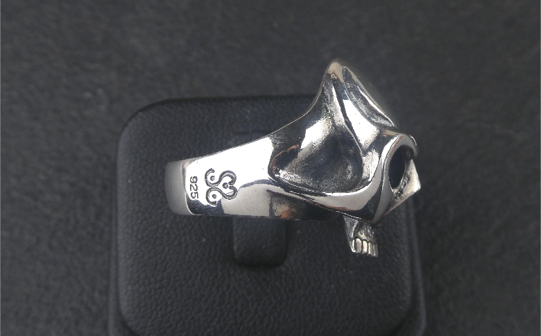 顎無し skull ring あご無し スカル リング ｜ 最適 な ボリューム の 指輪 です シルバー アクセサリー 髑髏 モチーフ 925 ハンドメイド 選べる サイズ アクセ ファッション 人気 シンプル ギフト プレゼント 年末年始 お中元 お歳暮 内祝い 快気祝い