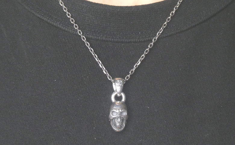 Large skull pendant ラージ スカル ペンダント ｜ ペンダント シルバー シルバー925 スカル ハンドメイド 手作り ペンダント シルバー アクセサリー 髑髏 モチーフ ペンダントトップ ネックレス チャーム ジュエリー アクセ ファッション 人気 シンプル ギフト プレゼント 年末年始 お中元 お歳暮 内祝い 快気祝い