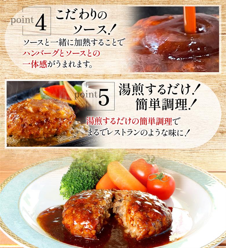 【定期便】肉汁あふれるデミグラスハンバーグ6個入 3ヶ月定期便 　日ハム 冷凍 個食 使い切り