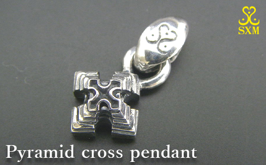 Pyramid cross pendant