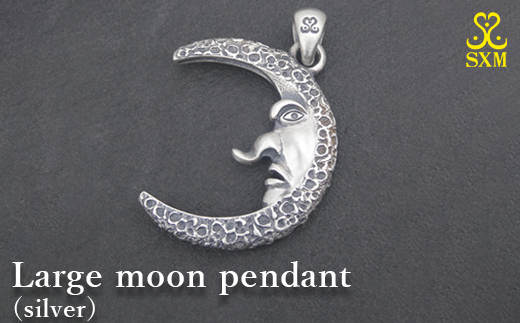 Large moon pendant (silver)
