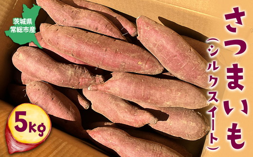 さつまいも（シルクスイート）5kg｜茨城県常総市産 さつまいも サツマイモ お芋 芋 スイーツ ポテト  有機栽培　野菜　国産 ※2025年12月中旬～2026年4月中旬頃に順次発送予定