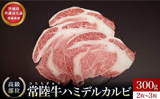 【茨城県共通返礼品】茨城県産 ハミデルカルビ300g | カルビ かるび カブリ 部位 ゲタ 中落カルビ リブ芯 リブ巻き 希少部位 高級部位 リブロース 牛肉 牛 大きい とろける 甘み はみでる 食卓 バーベキュー BBQ パーティー
