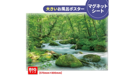 大きいおふろポスター【奥入瀬渓流】マグネットシート製