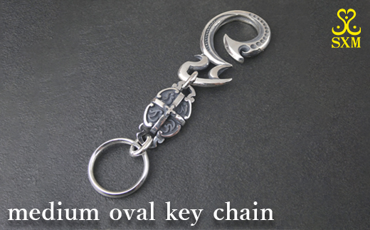 medium oval key chain