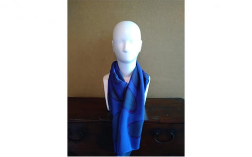 手描ちりめんストール