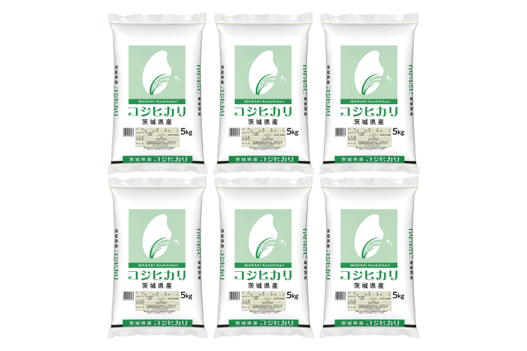 超便利【6ヶ月定期便】計30kg 　令和7年産 茨城県産 コシヒカリ5kg×6回分【お米 コメ こめ こしひかり】(AL261)