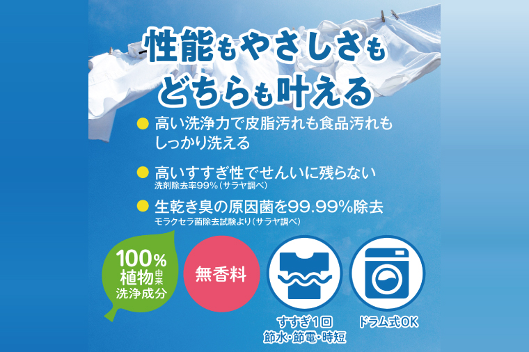 【年3回定期便】ヤシノミ洗たく洗剤濃縮タイプ950ml詰替用　1ケース（8本入）×3回【サラヤ SARAYA 天然素材 ボトル 本体 無添加 液体洗剤 洗剤 洗濯 衣類用 無香料 部屋干し すすぎ1回 saraya 茨城県 北茨城市】(CL74)