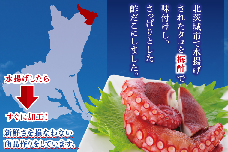 梅酢タコ（４Pセット）【たこ タコ 魚 海産物 茨城県 北茨城市 冷凍 惣菜 おかず おつまみ】(CU006)
