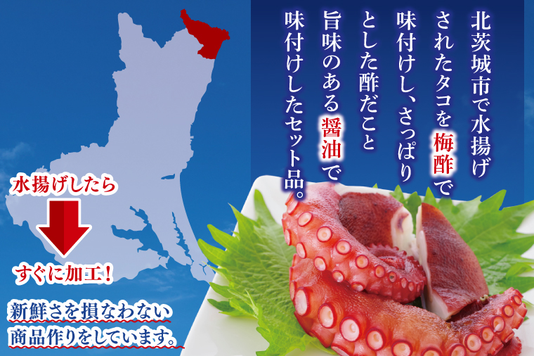 おつまみタコセット（６Pセット）【たこ タコ 魚 海産物 茨城県 北茨城市 冷凍 惣菜 おかず おつまみ】(CU008)