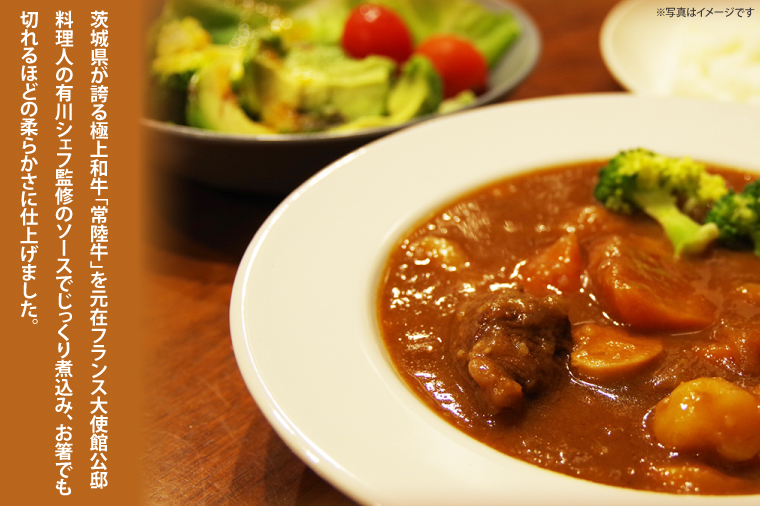 常陸牛ビーフシチュー　(180g×2)＆　常陸牛100％煮込みハンバーグ　(200g×2)セット（AA219）