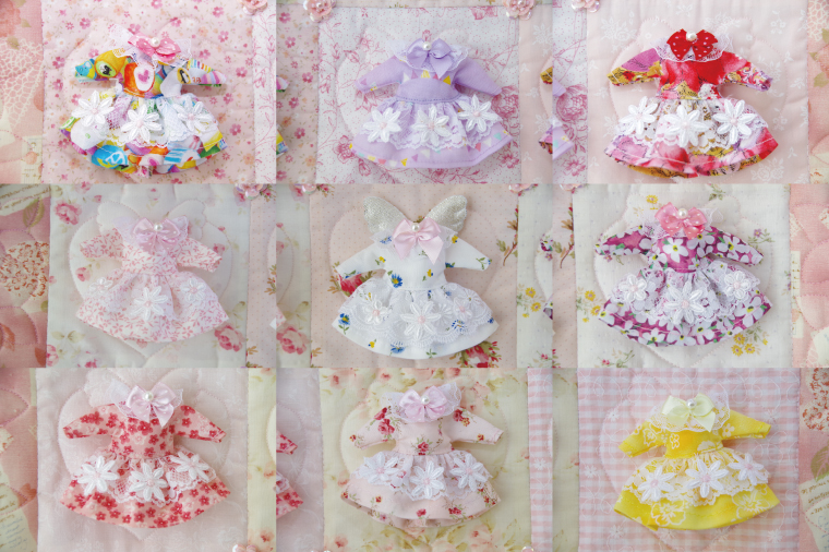 おやゆび姫の妖精ワンピース　タペストリー【手作り ハンドメイド 手芸】（CF105）