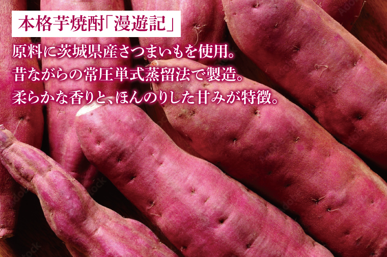 【茨城県共通返礼品/水戸市】漫遊記 芋焼酎３種 飲み比べセット （芋、干し芋、焼き芋）【本格 昔ながら 香ばしい お酒】(CO103)