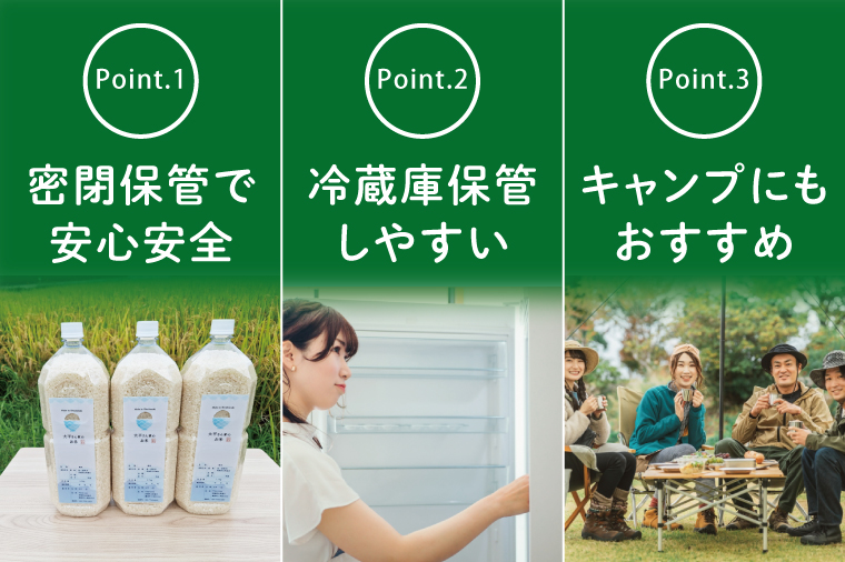 農家のお米～にじのきらめき～ ペットボトル米３本セット【お米 米 コメ こめ こしひかり 北茨城市 茨城県】(DF001)