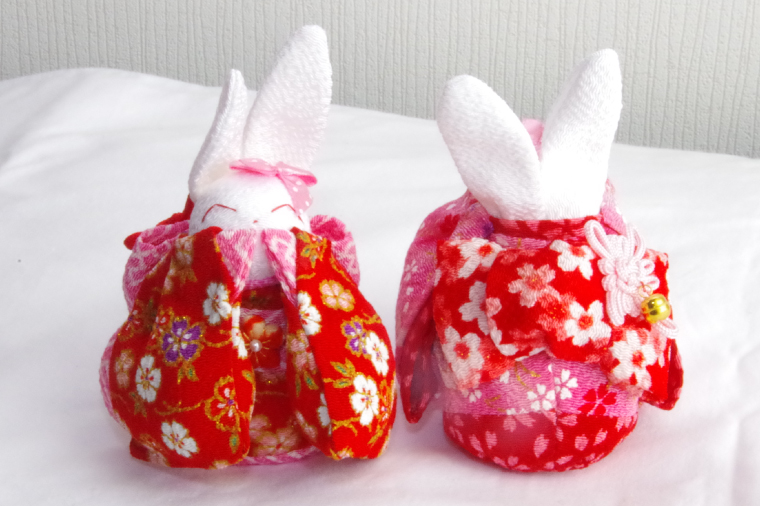 お守りうさぎ【うさぎ おまもり 人形 手作り】(CF201)