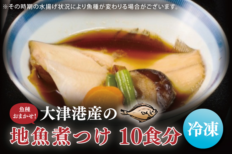 【期間限定】【内容量倍増】大津港産の地魚煮つけ10食分（魚種おまかせ）（AA211）