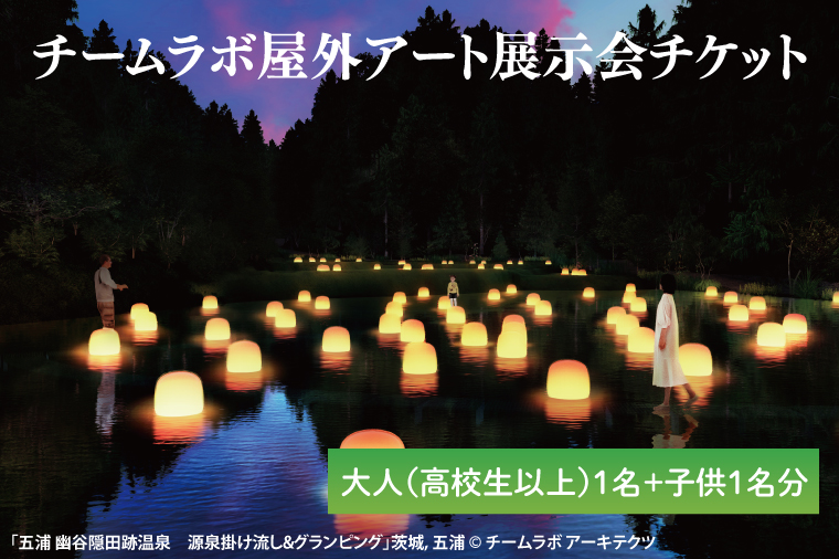 チームラボ屋外アート展示会チケット大人（高校生以上）1名、子供1名分(CJ107)
