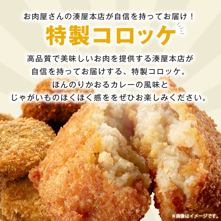 コロッケ 10個 セット 湊屋特製 レンジ グリル 簡単調理 冷凍 保存 カレー 風味 国産 電子レンジ 調理 温めるだけ 時短 惣菜 弁当 おかず ころっけ 茨城県 笠間市 送料無料