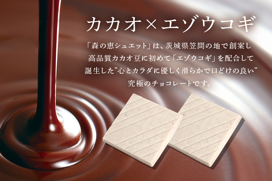 グッドヘルシーチョコ「森の恵」ホワイト12枚入り　≪スクエア≫